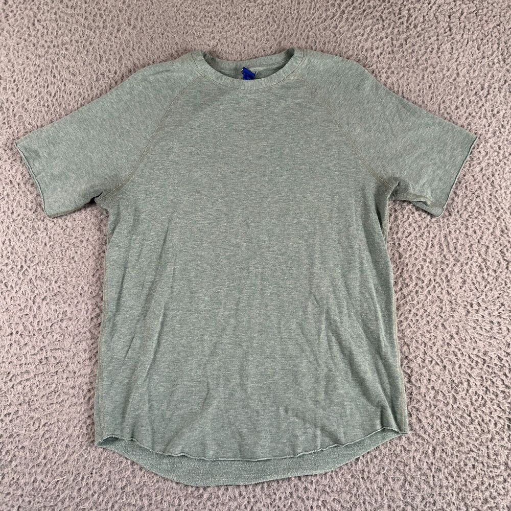 Kit & Ace Shirt Men's S Green Gray Tee Crew Neck Cashmere Blend Soft‎ Gym Casual